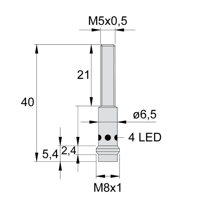 SISF1-M051.5P-OPU3 габариты